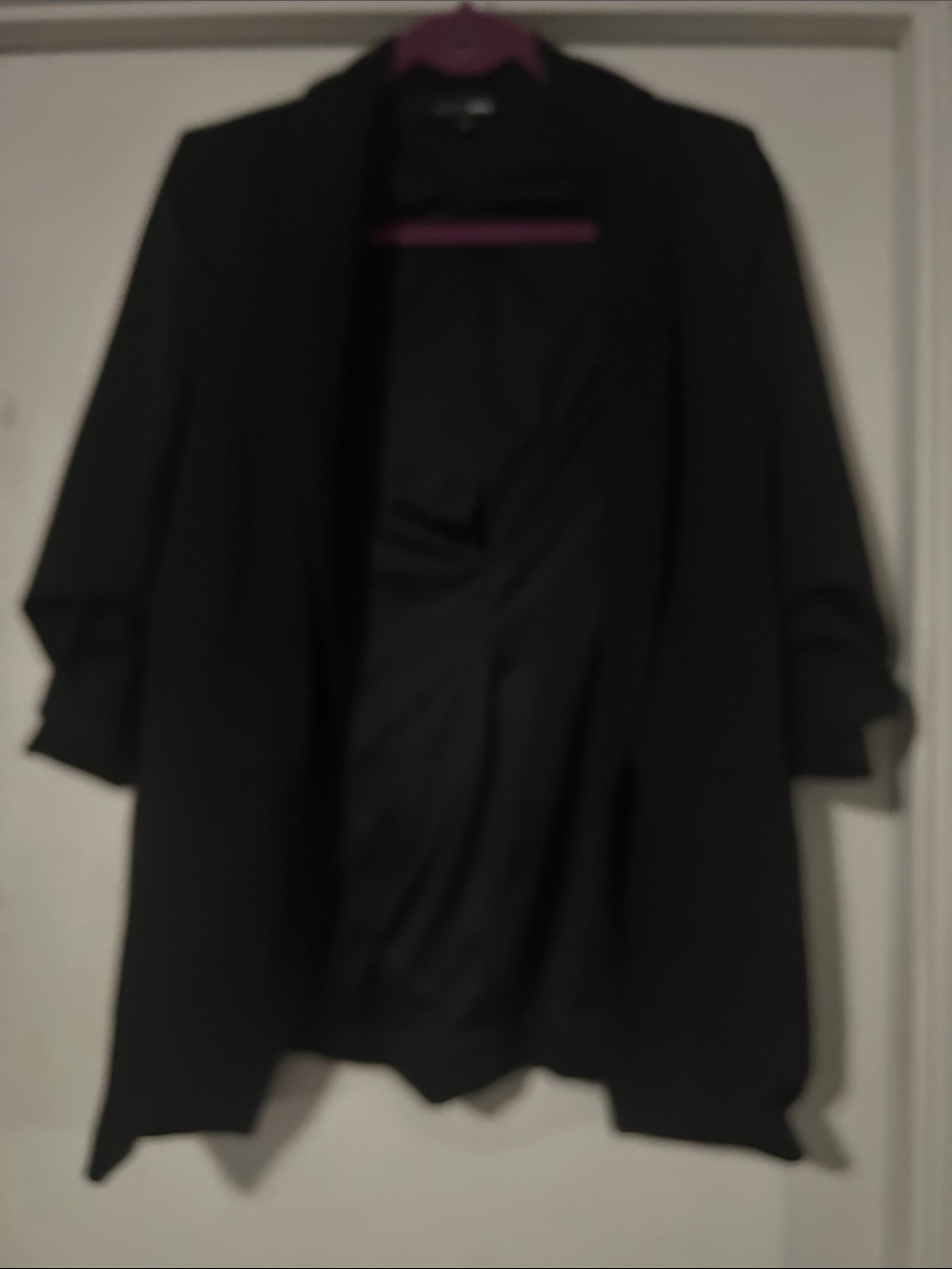 Fashion Nova Black Open-Front Blazer